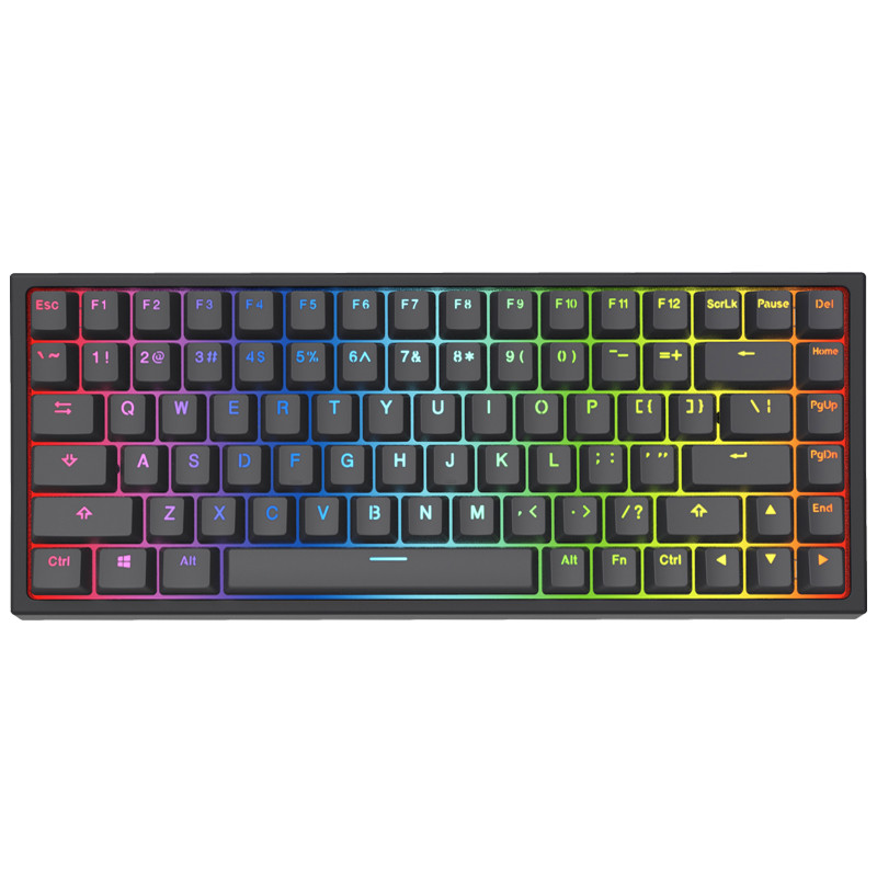 84-Key RGB Mini Gaming Keyboard – PBT Keycaps & Ergonomic Design